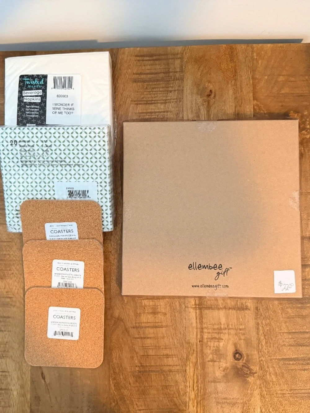 Coaster Cocktail Napkin Gift Set NWT